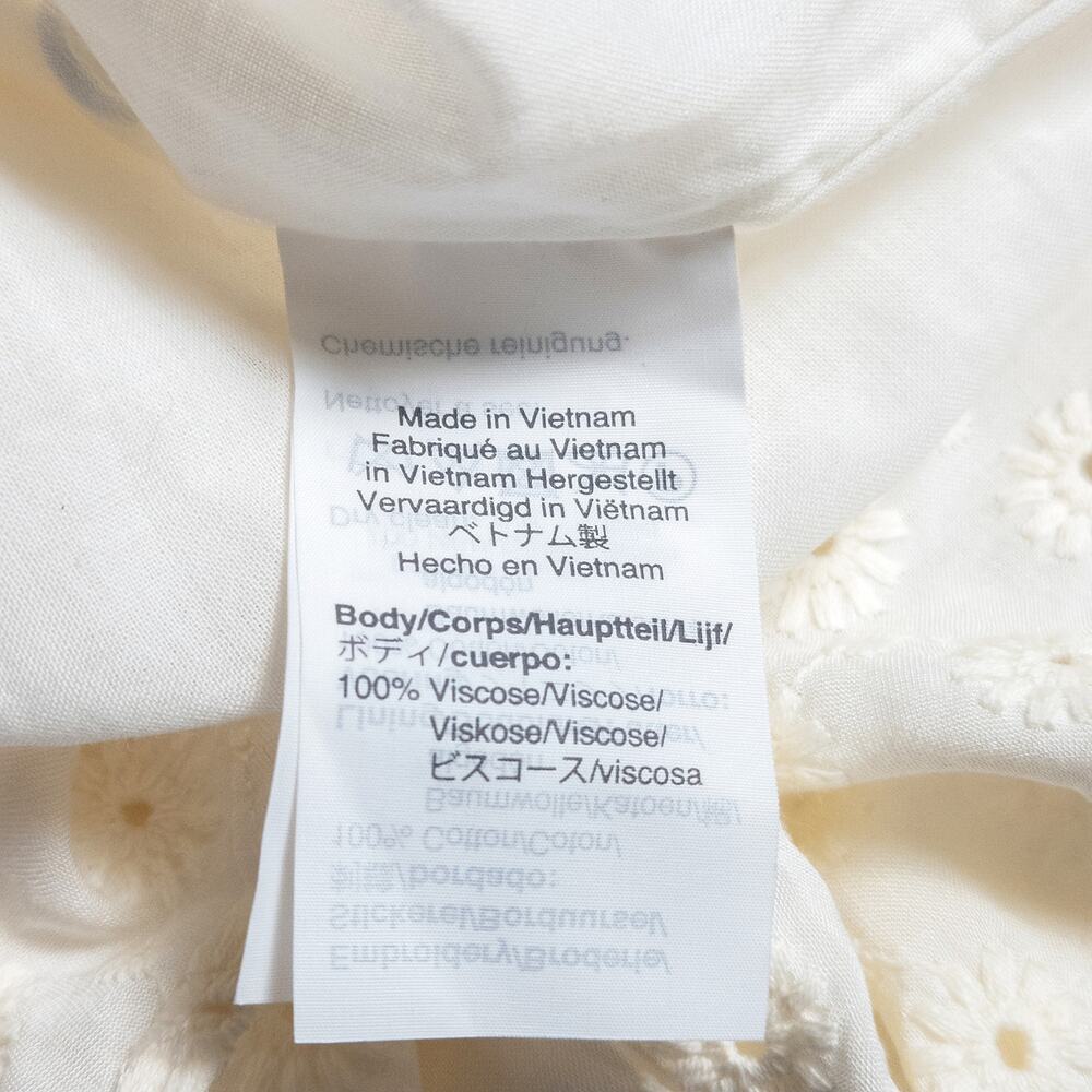 Madewell Embroidered Short Sleeve Dress Ivory Size 8 Cottagecore Romantic - Picture 11 of 12